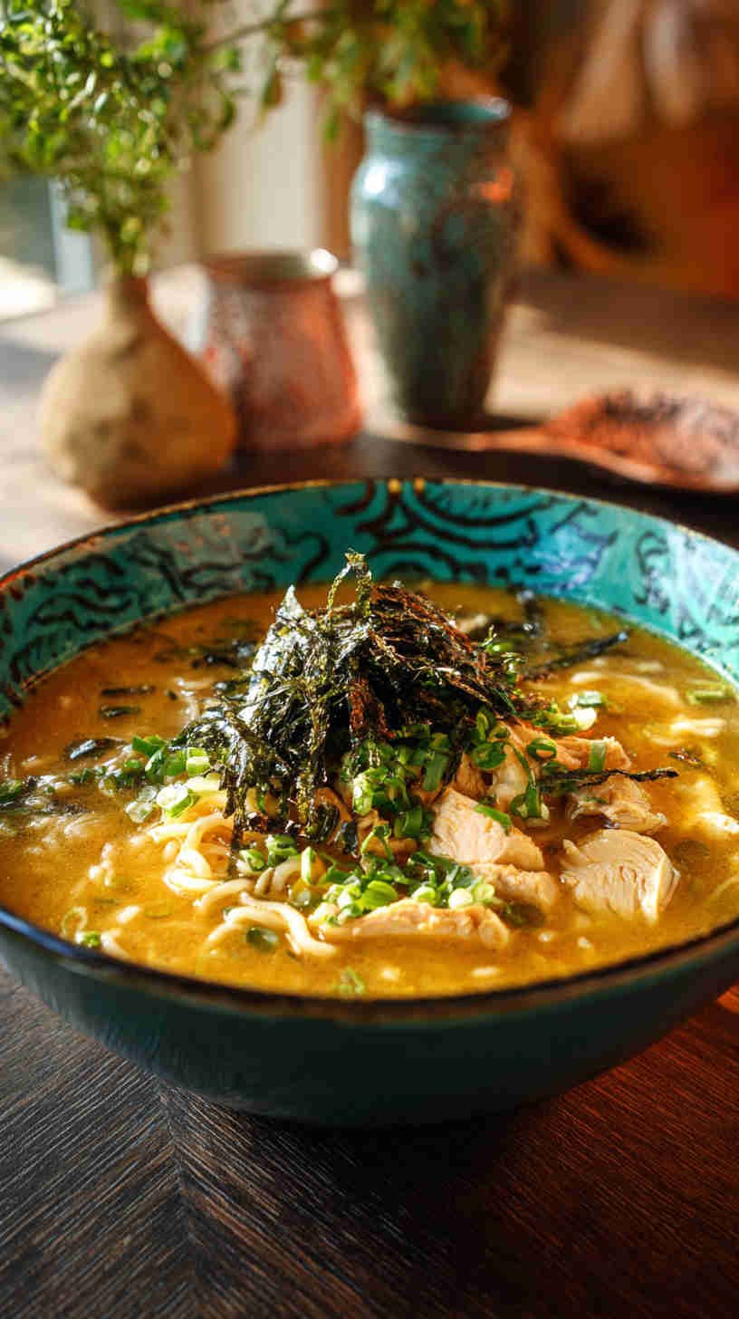 Slow Cooker Chicken Ramen Noodle Soup