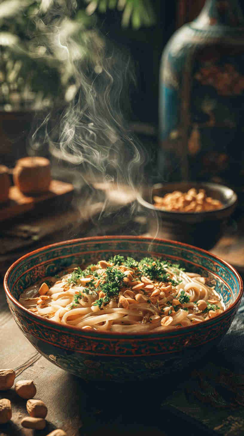 Slow Cooker Pad Thai-Inspired Noodle Soup