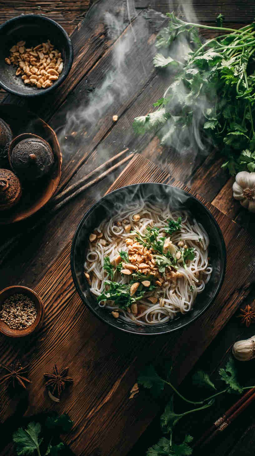 Slow Cooker Pad Thai-Inspired Noodle Soup