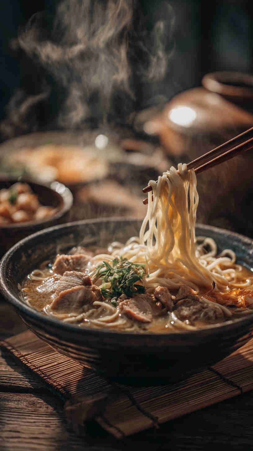 Slow Cooker Pork Miso Ramen