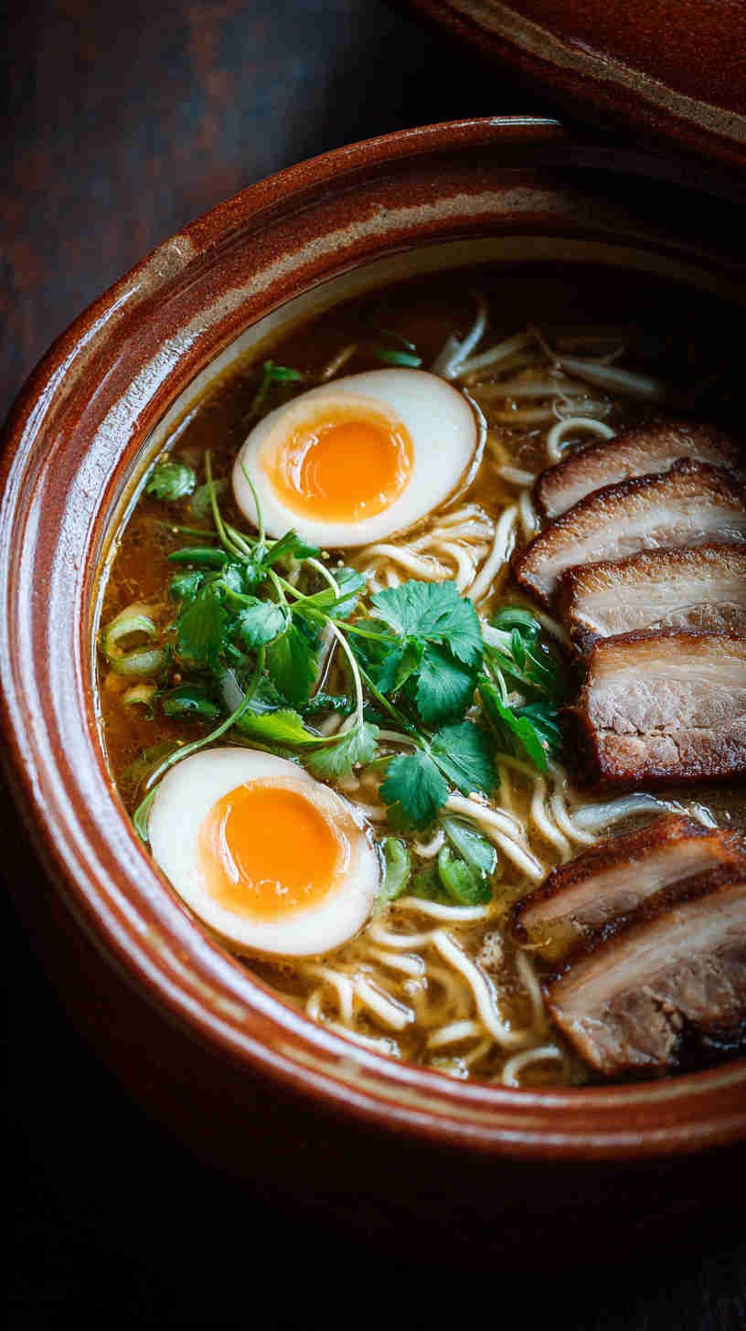 Slow Cooker Pork Miso Ramen