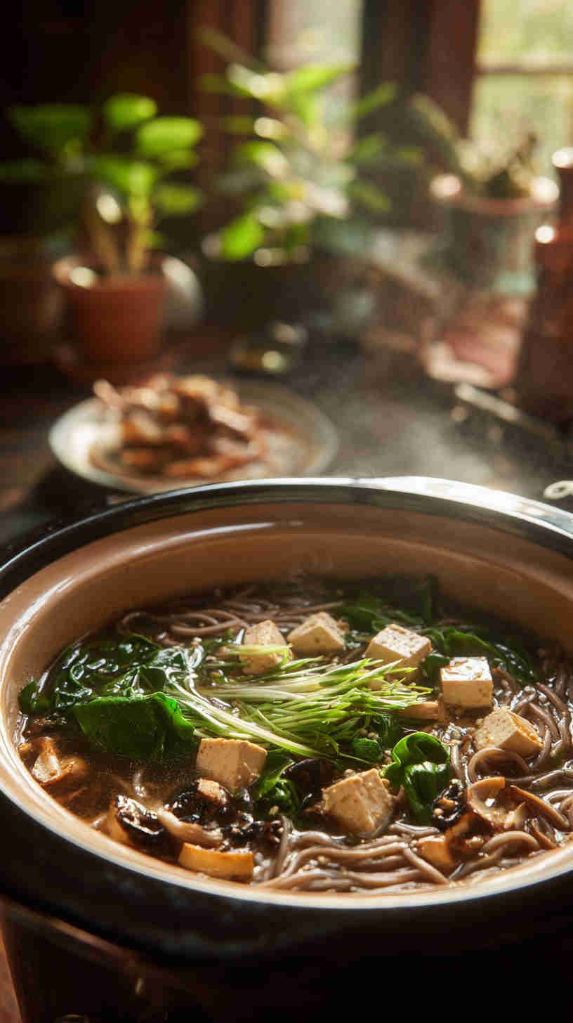 Slow Cooker Soba Noodle Soup with Tofu