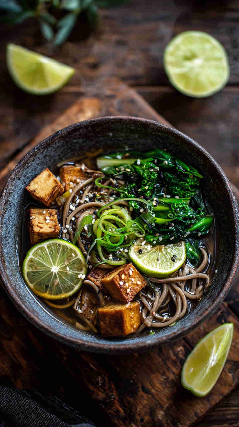 Slow Cooker Soba Noodle Soup with Tofu