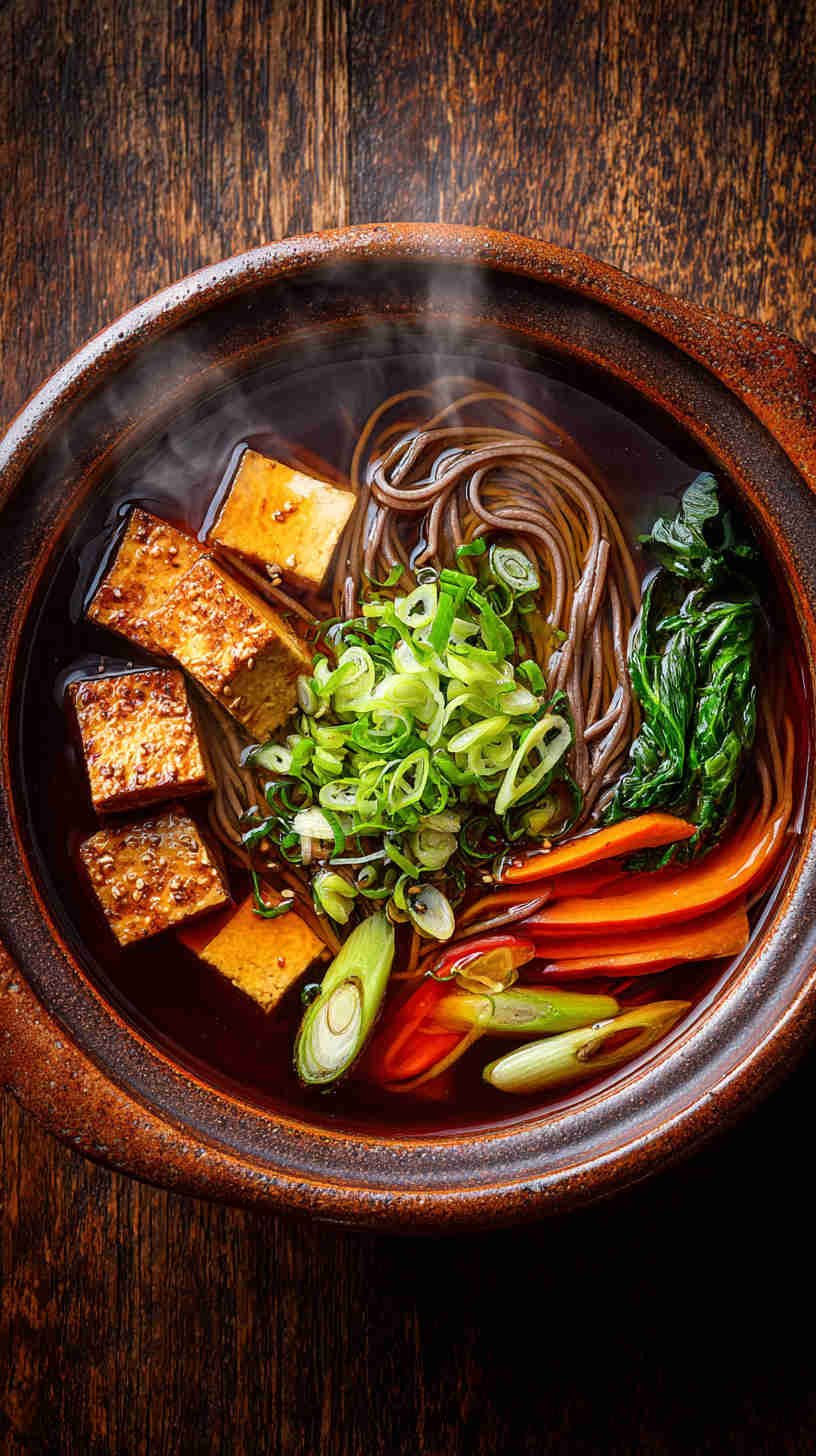 Slow Cooker Soba Noodle Soup with Tofu