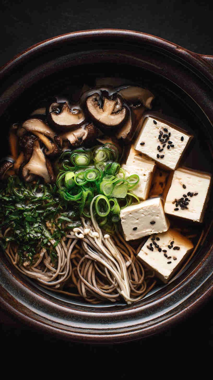 Slow Cooker Soba Noodle Soup with Tofu