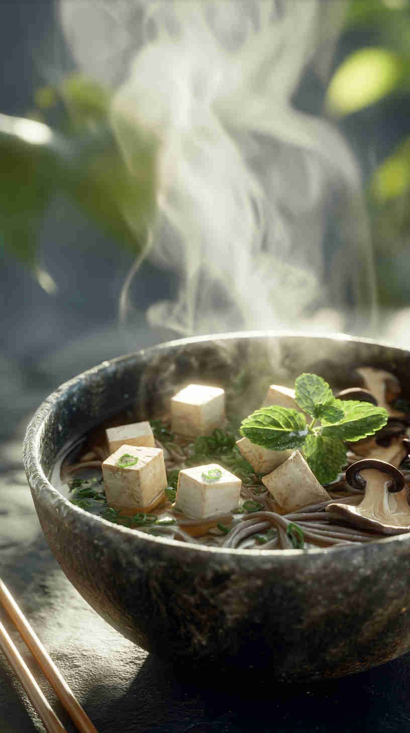Slow Cooker Soba Noodle Soup with Tofu