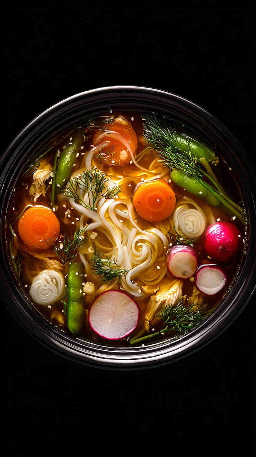 Slow Cooker Teriyaki Chicken Noodle Soup