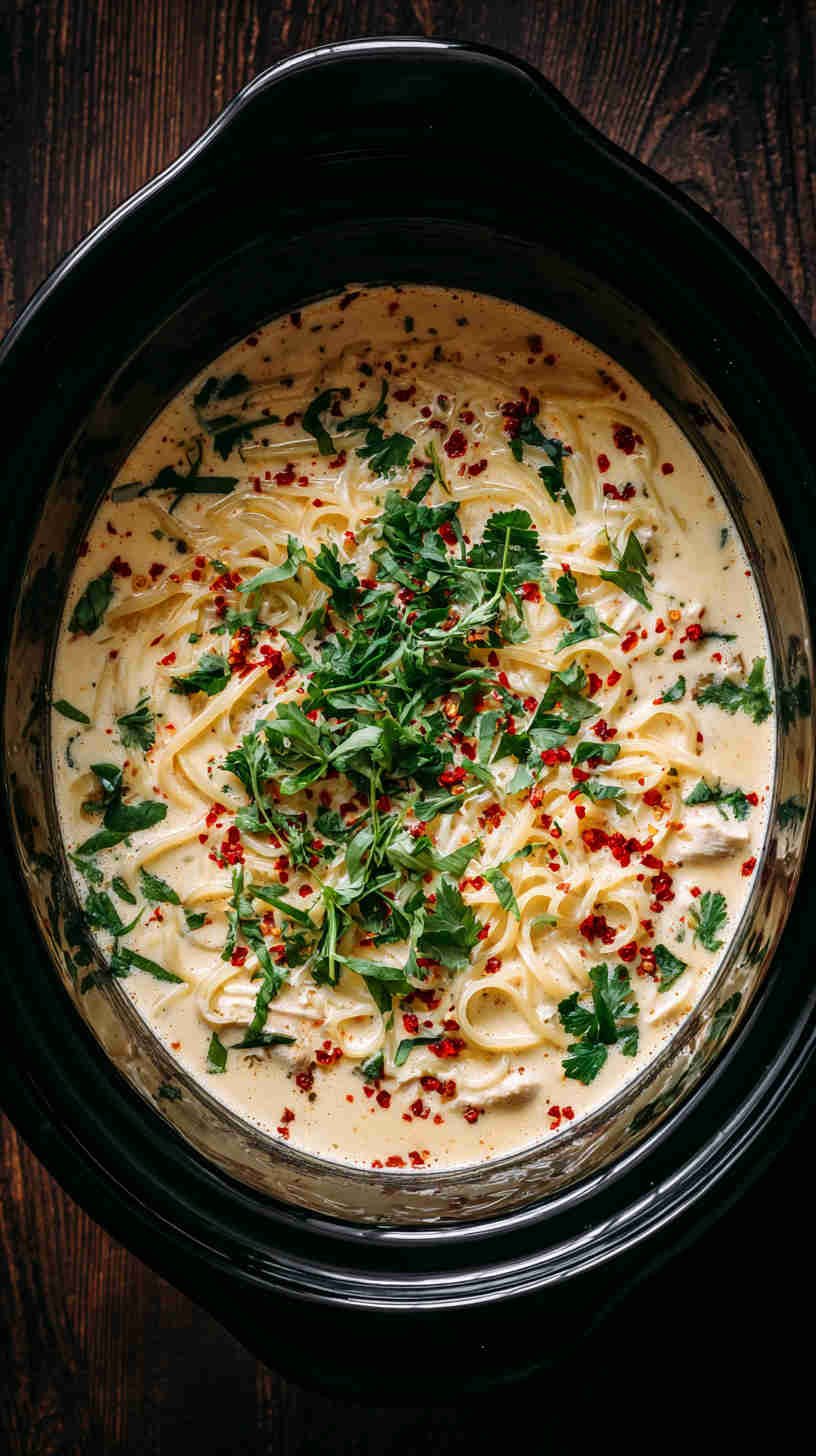 Slow Cooker Thai Coconut Curry Noodle Soup