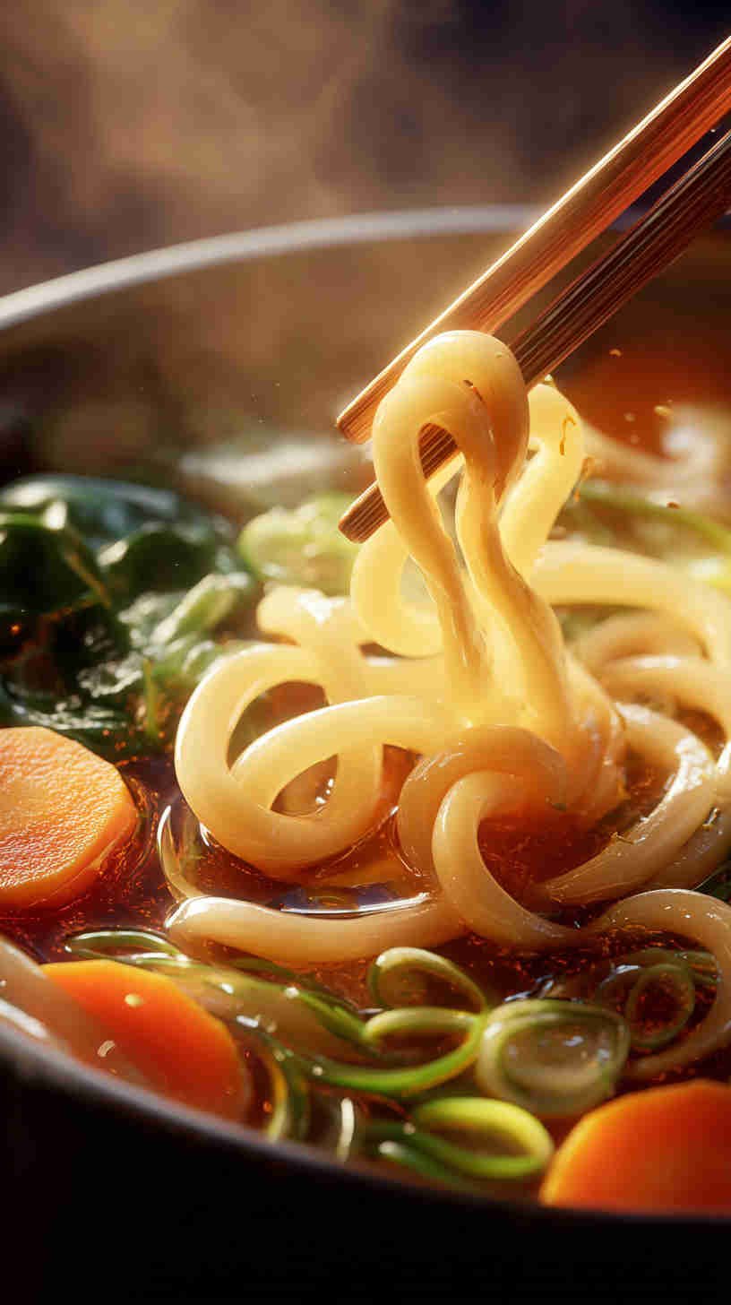 Slow Cooker Udon Noodle Soup with Vegetables