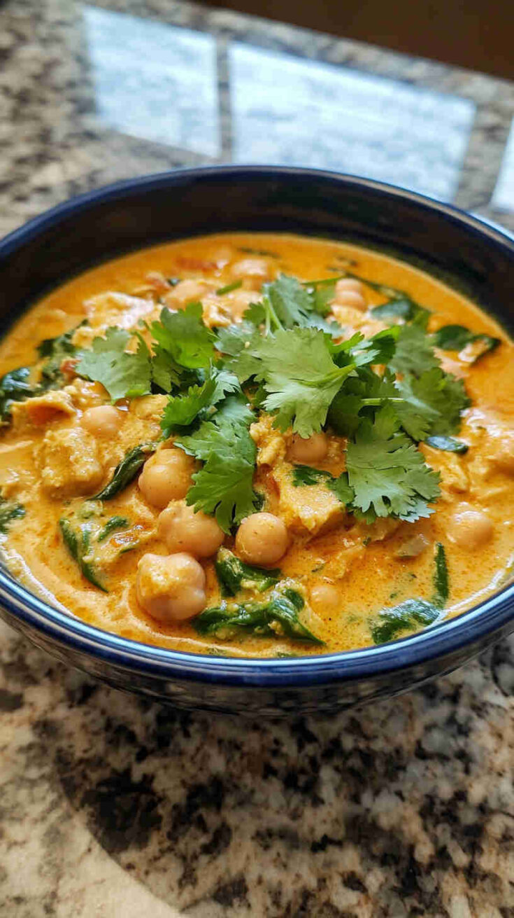 Chickpea and Spinach Coconut Curry
