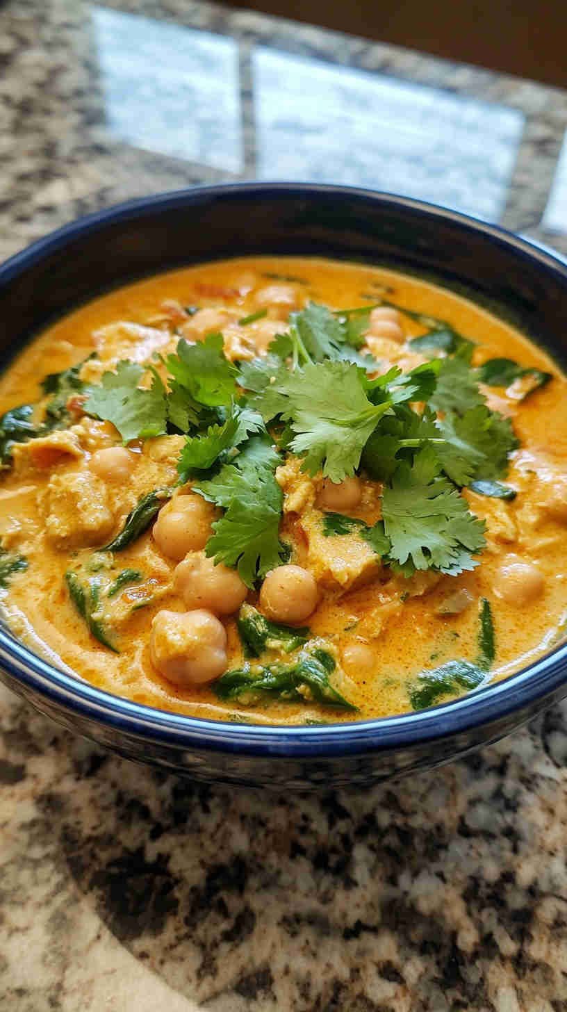 Chickpea and Spinach Coconut Curry