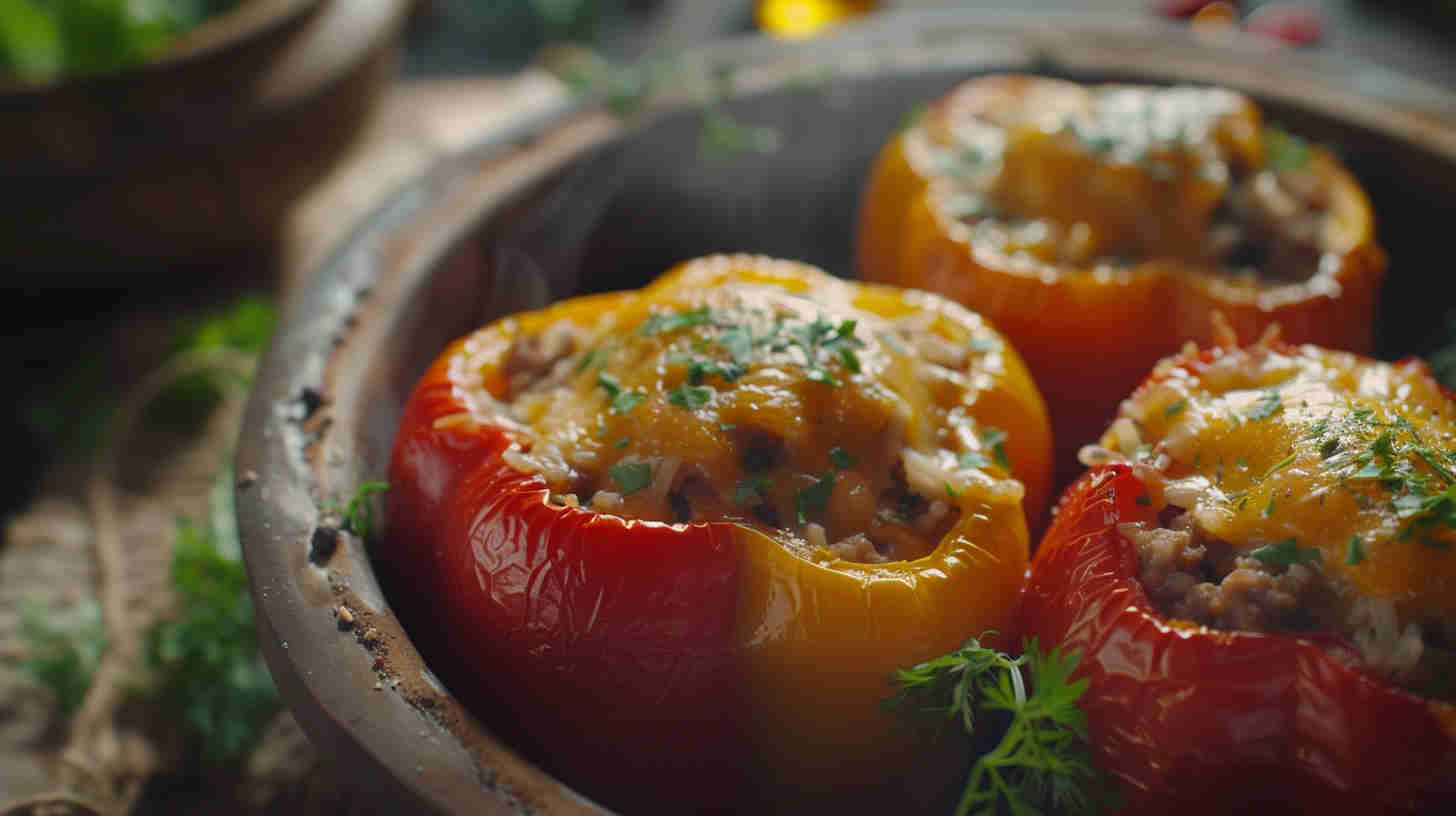 Crockpot Stuffed Bell Peppers