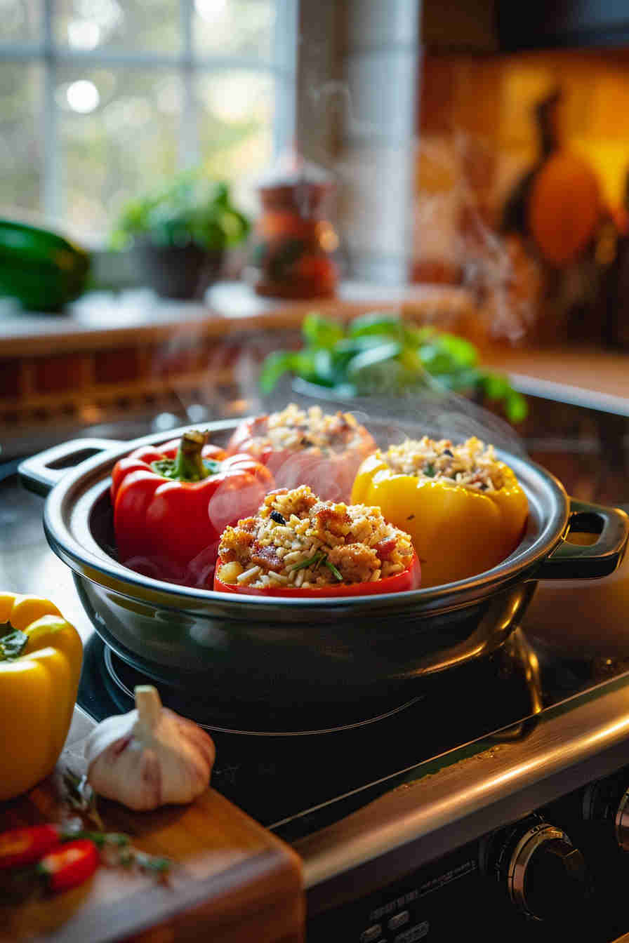 Crockpot Stuffed Bell Peppers