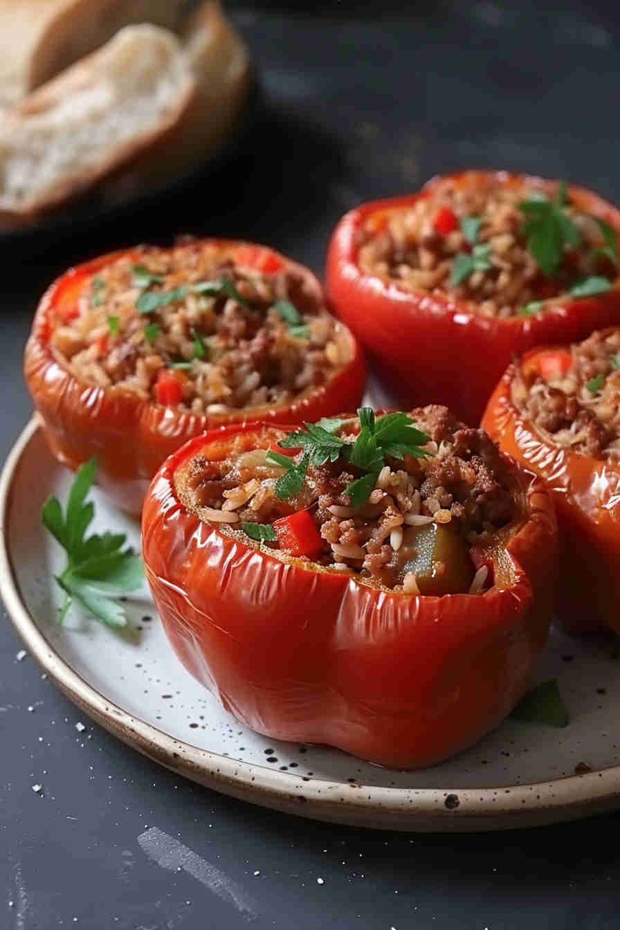 Crockpot Stuffed Bell Peppers