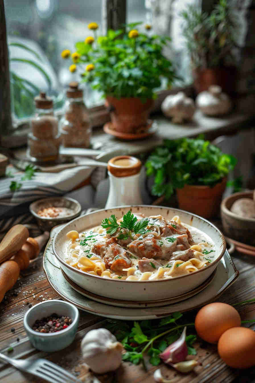 Slow Cooker Beef Stroganoff