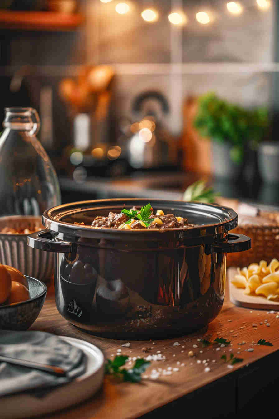 Slow Cooker Beef Stroganoff