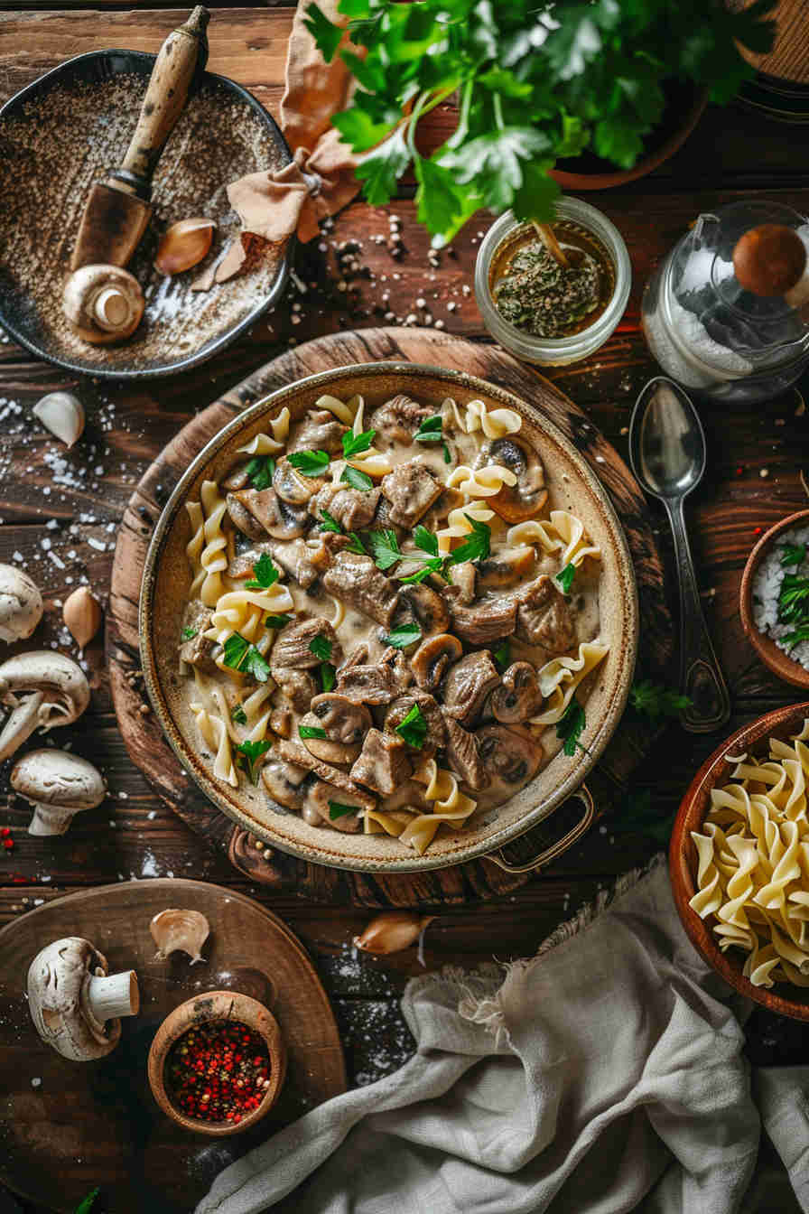 Slow Cooker Beef Stroganoff