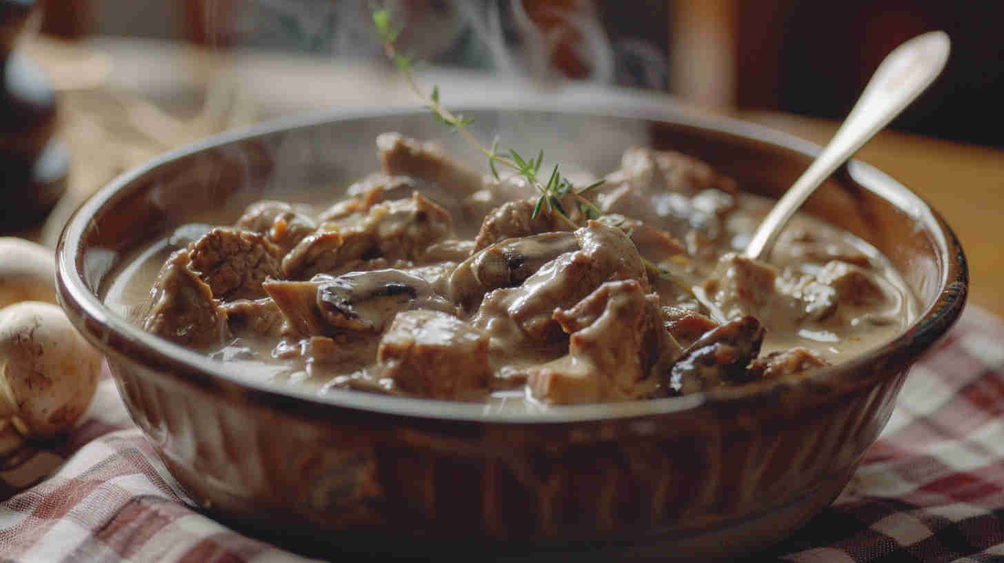 Slow Cooker Beef Stroganoff