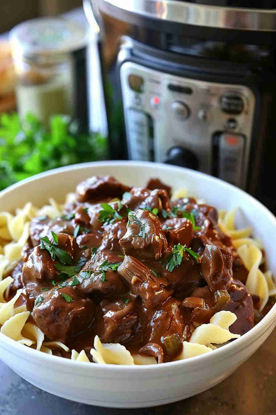 Slow Cooker Beef Stroganoff
