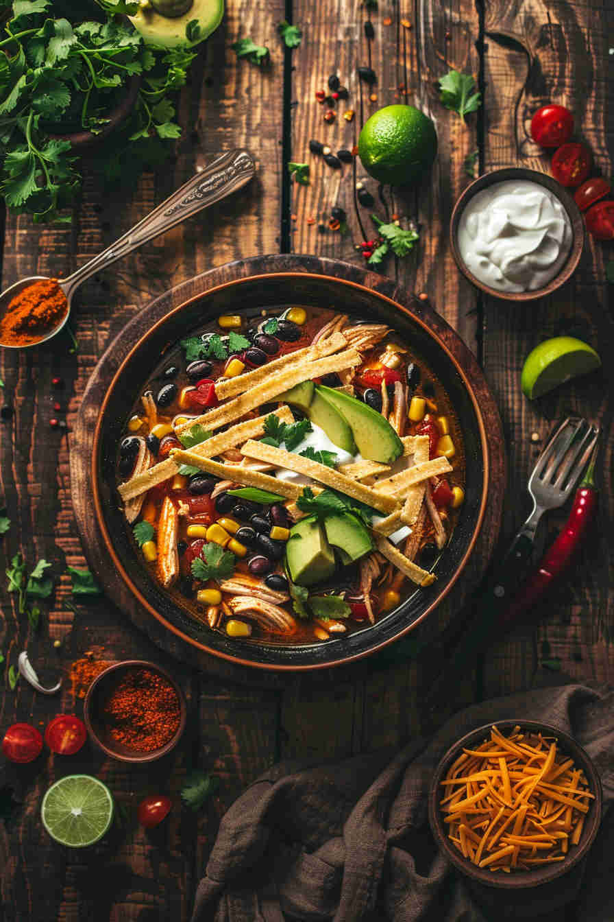 Delicious Slow Cooker Chicken Tortilla Soup