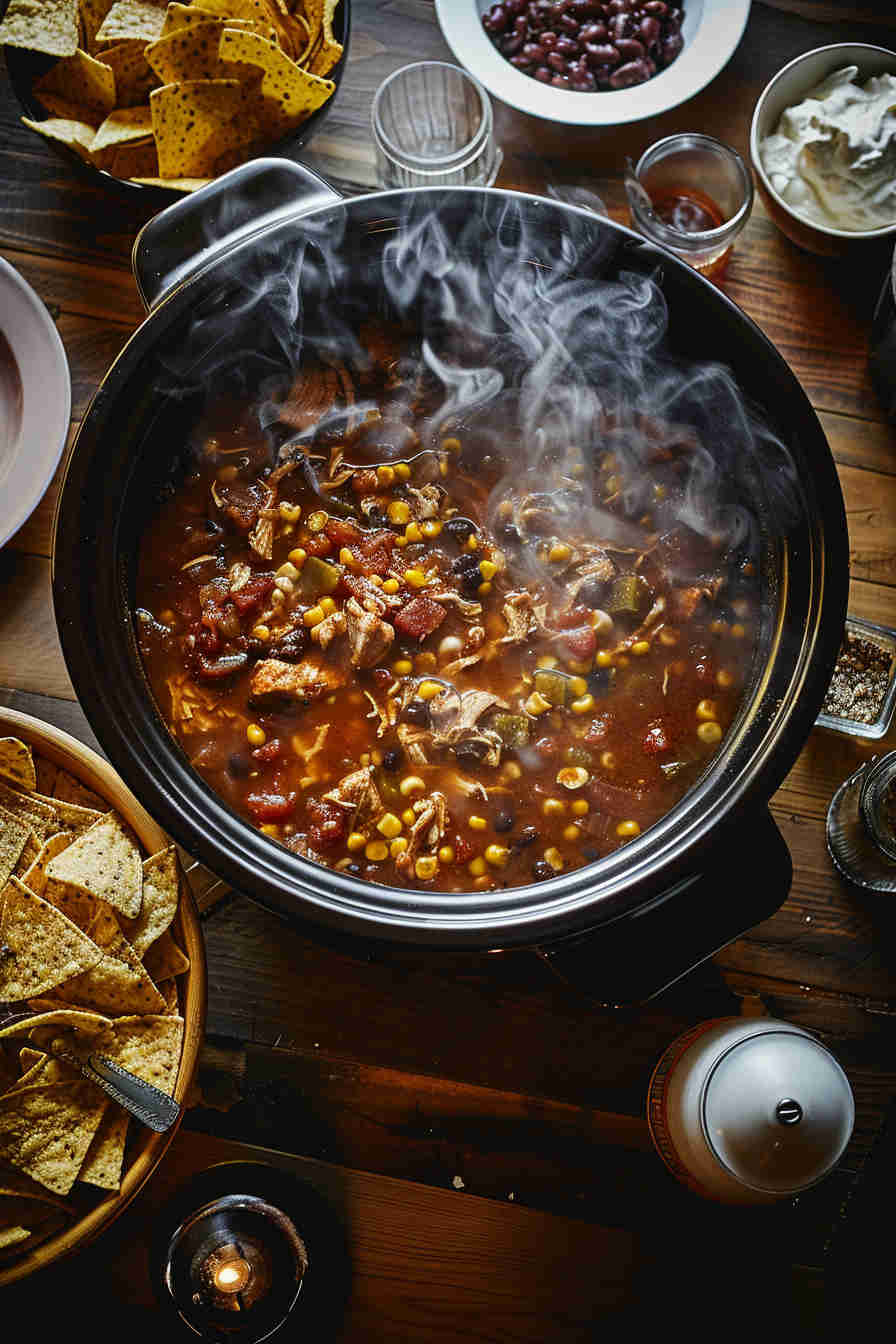 Slow Cooker Chicken Tortilla Soup