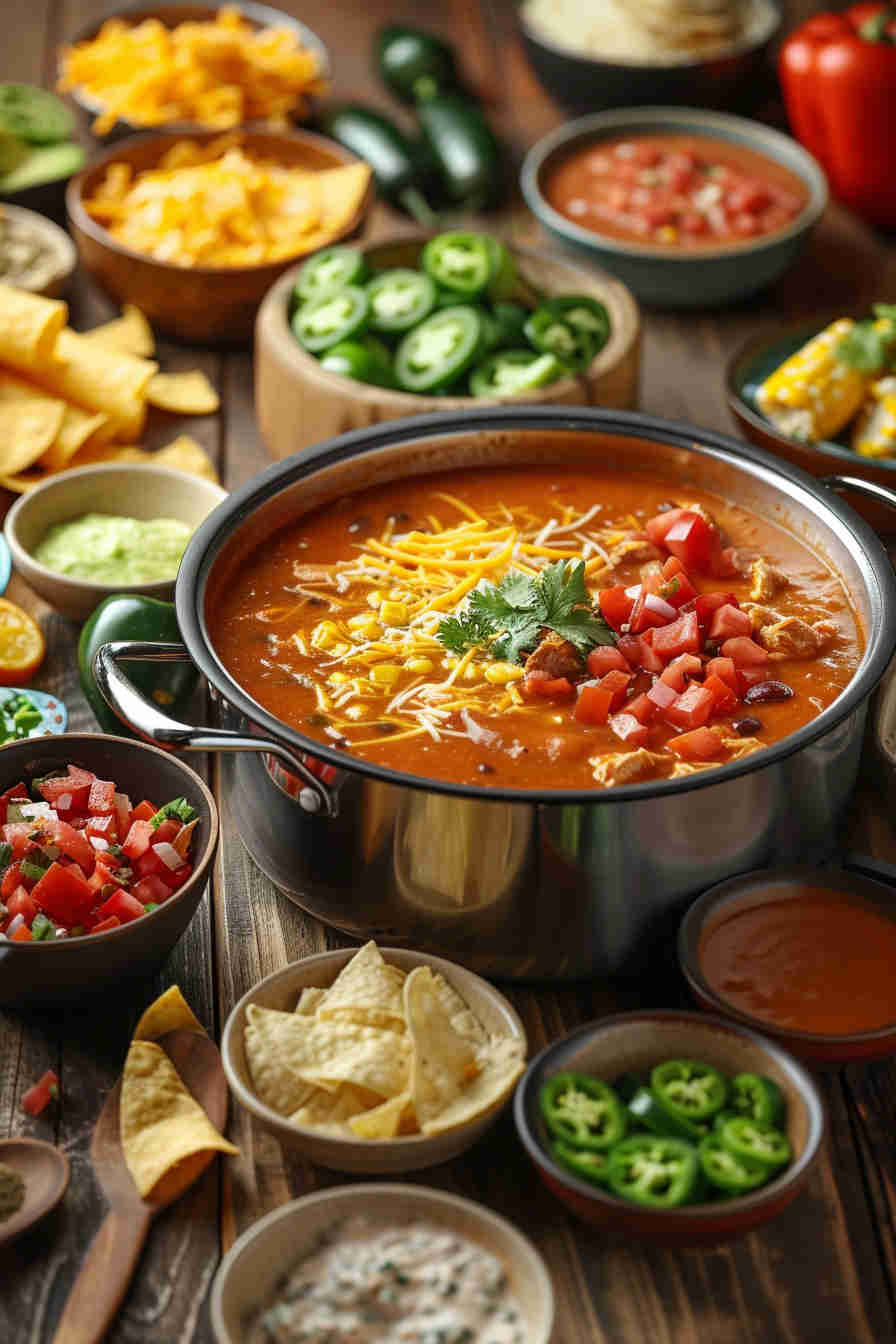 Delicious Slow Cooker Chicken Tortilla Soup