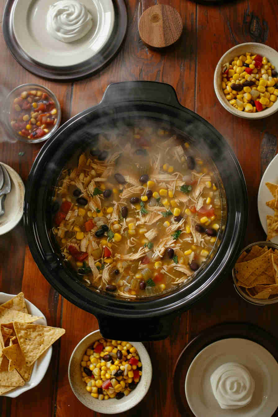 Slow Cooker Chicken Tortilla Soup