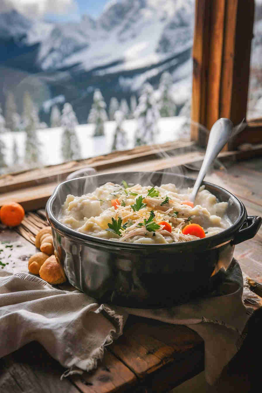 Tasty Slow Cooker Chicken and Dumplings