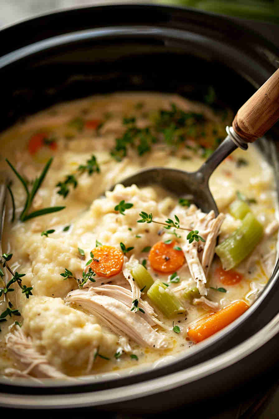Slow Cooker Chicken and Dumplings