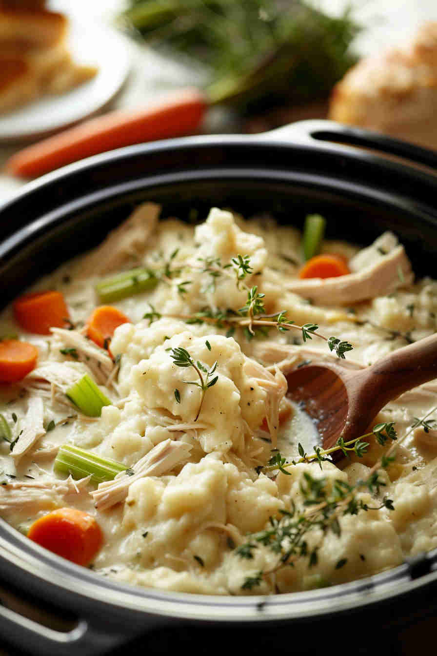 Slow Cooker Chicken and Dumplings