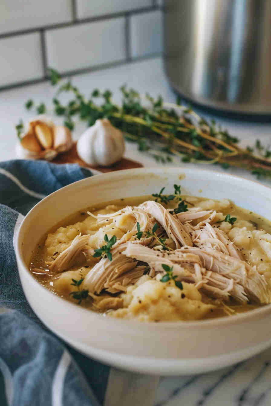 Tasty Slow Cooker Chicken and Dumplings