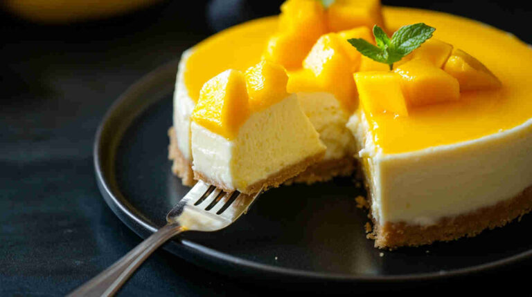 Slow Cooker Mango Cheesecake recipe
