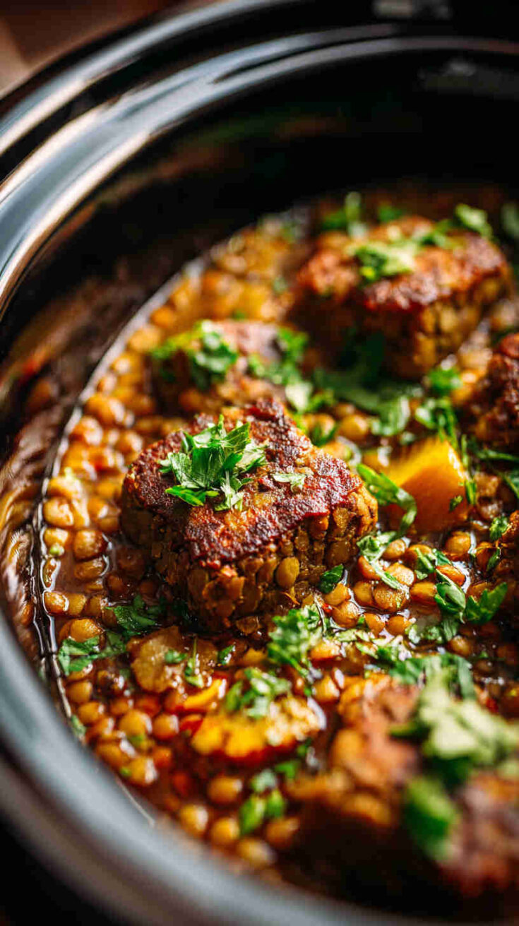 Slow Cooker Turkish Lentil Kebabs recipe