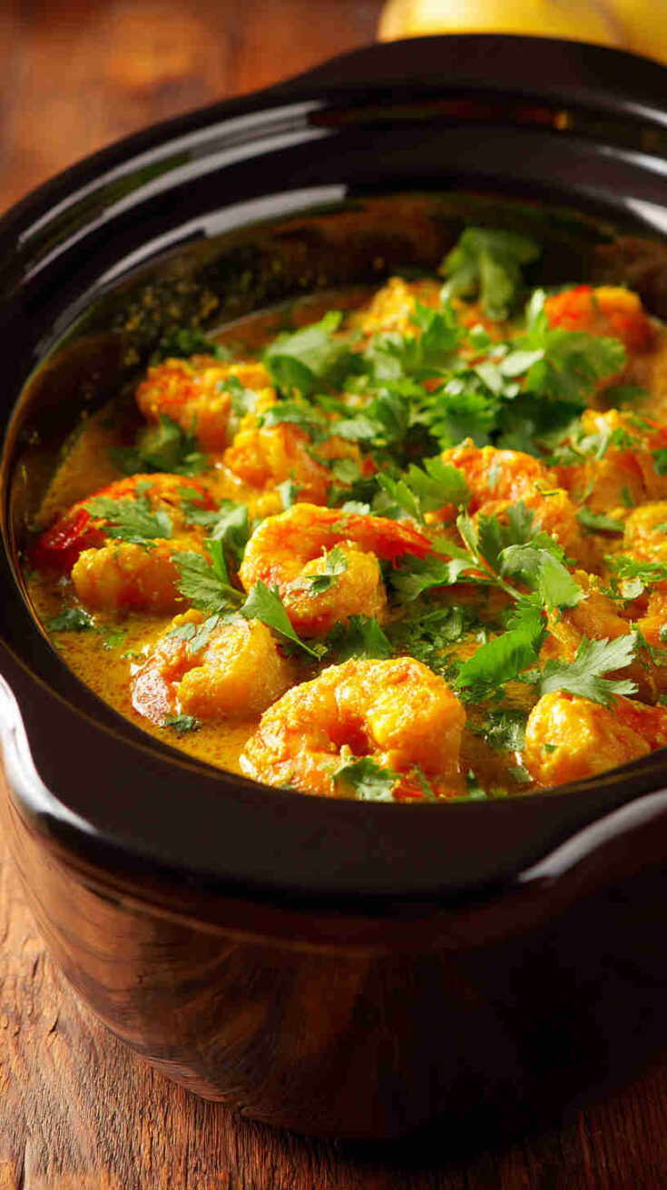 Crockpot Coconut Curry Shrimp