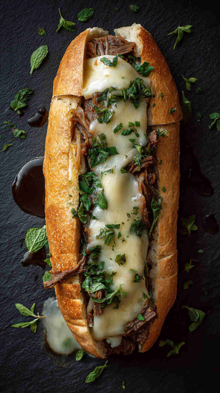 Crockpot French Dip Beef Sandwiches