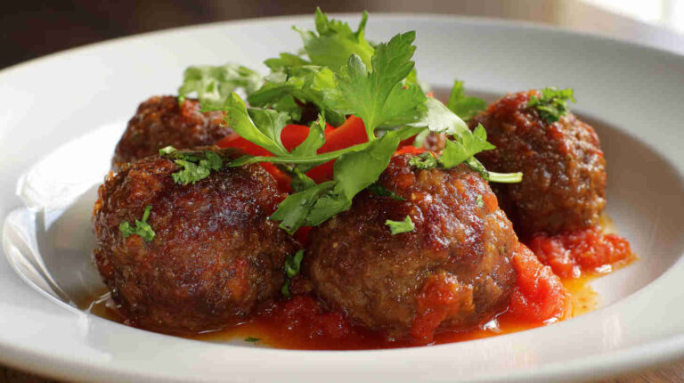 Crockpot Parmesan Garlic Meatballs