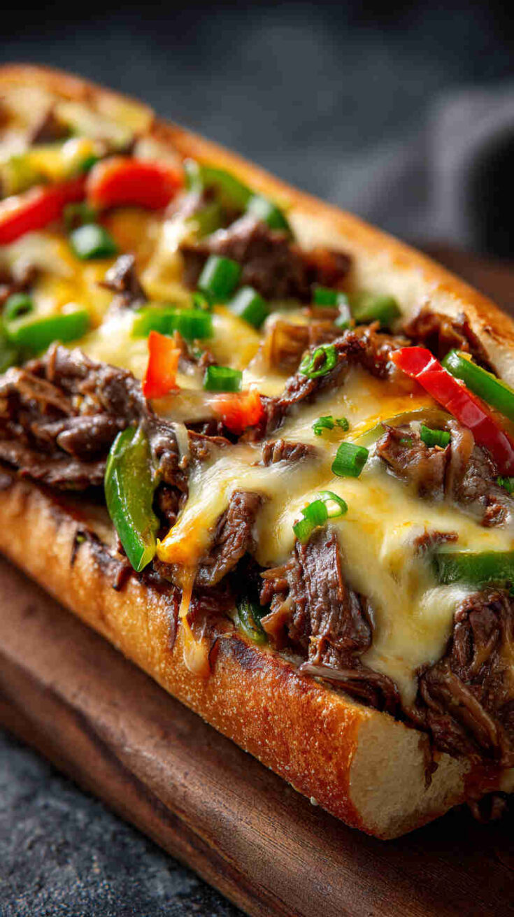 Crockpot Philly Cheesesteak Sandwich Filling