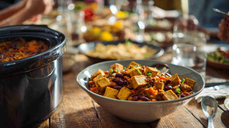 Crockpot Tofu and Veggie Chili