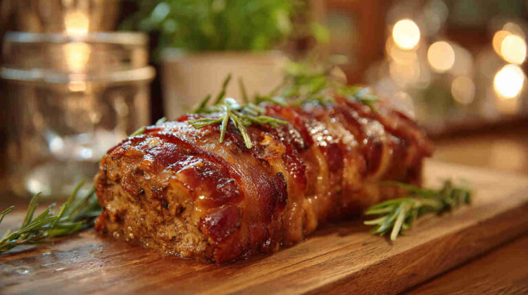 Slow Cooker Bacon-Wrapped Meatloaf