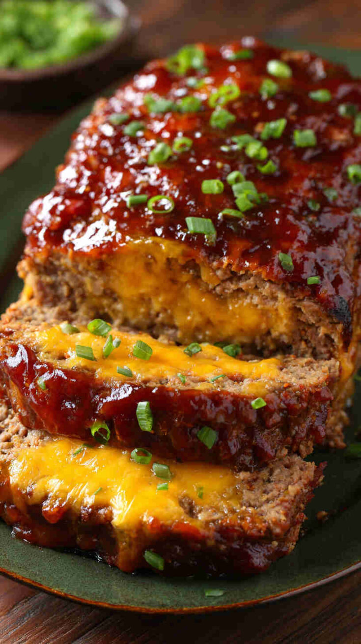 Slow Cooker Cheesy BBQ Meatloaf