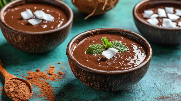 Slow Cooker Chocolate Coconut Pudding recipe