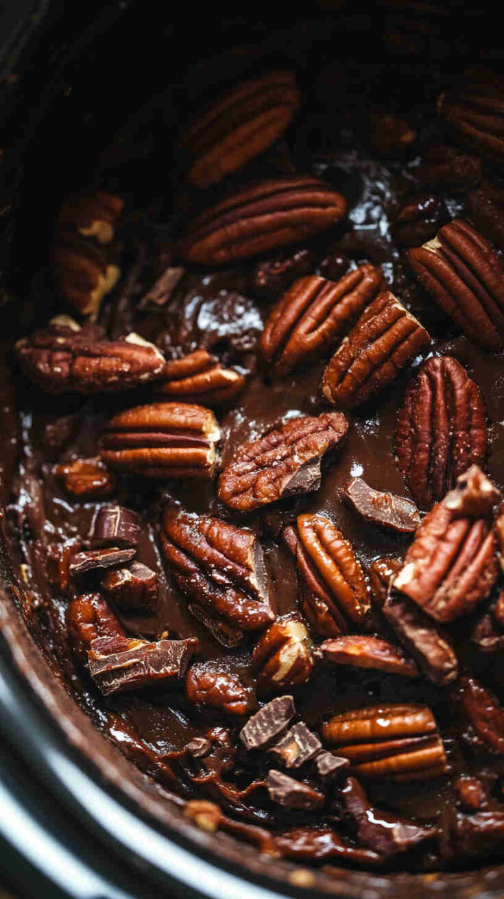 Slow Cooker Chocolate Pecan Pie recipe