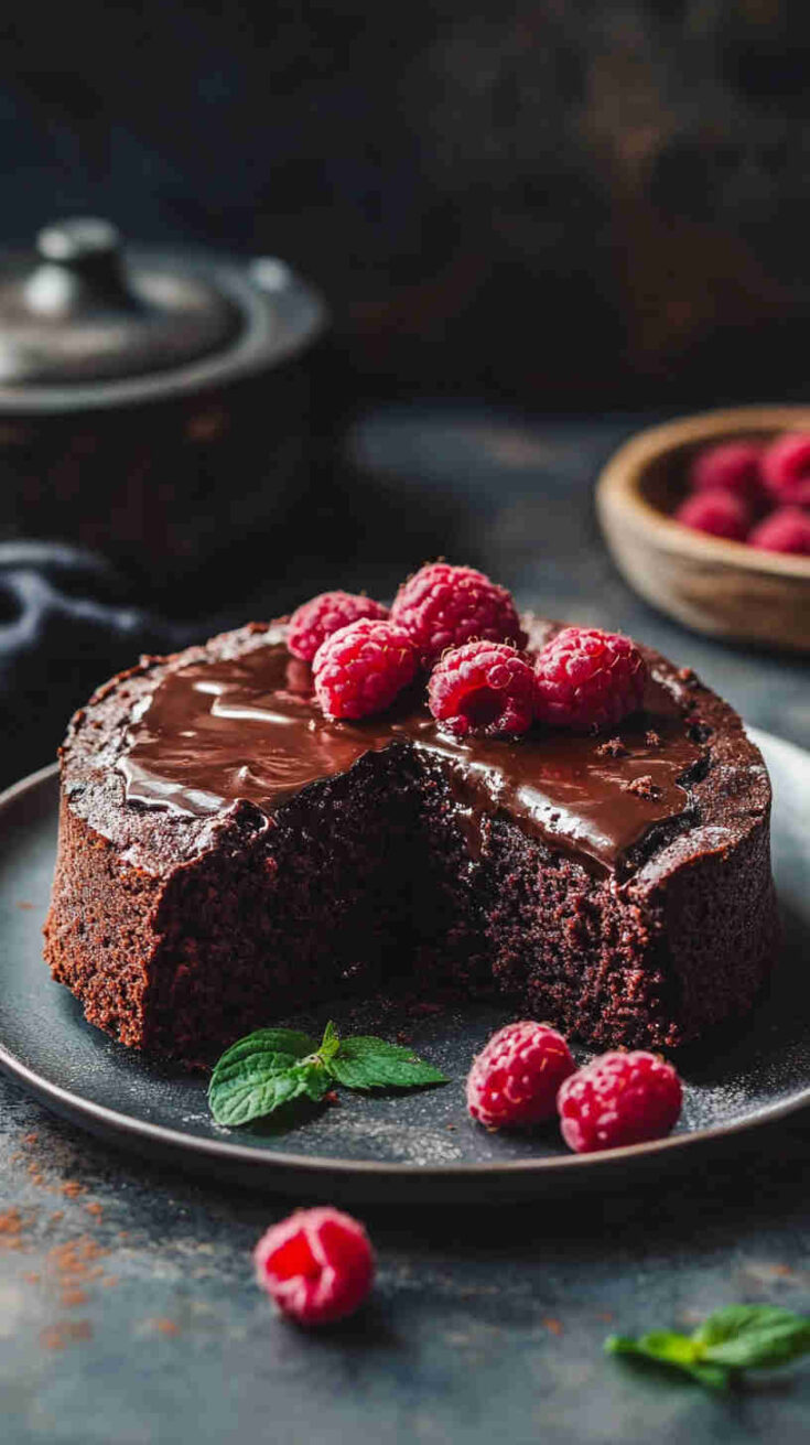 Slow Cooker Chocolate Raspberry Cake recipe
