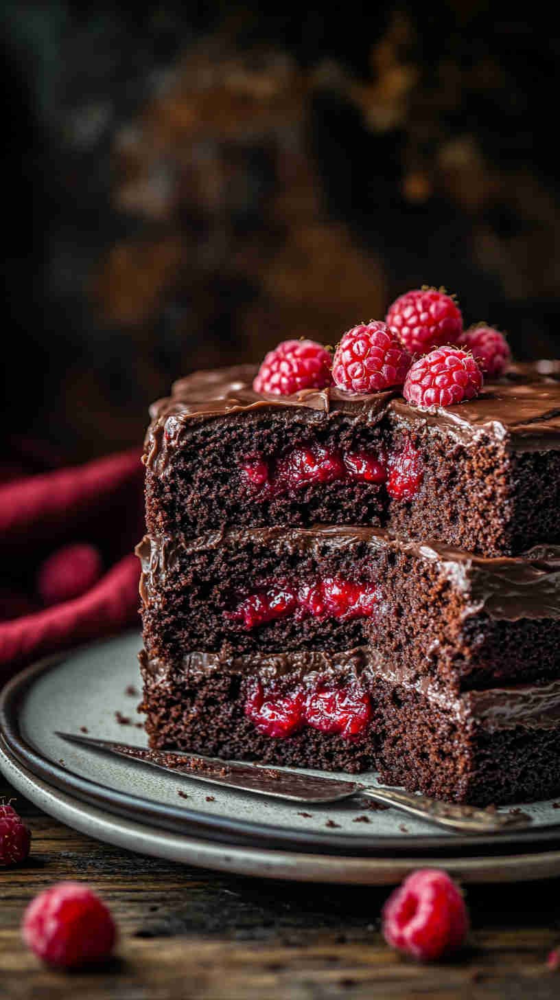 Slow Cooker Chocolate Raspberry Cake recipe