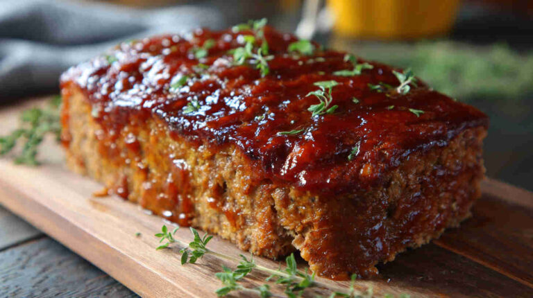 Slow Cooker Honey BBQ Meatloaf