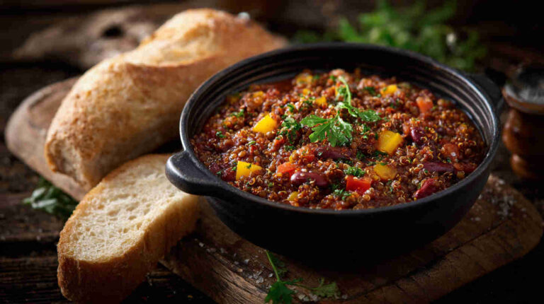 Crockpot Lentil and Quinoa Chili