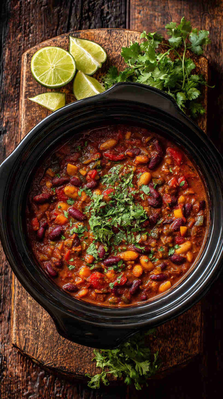 Crockpot Sweet Potato and Black Bean Chili