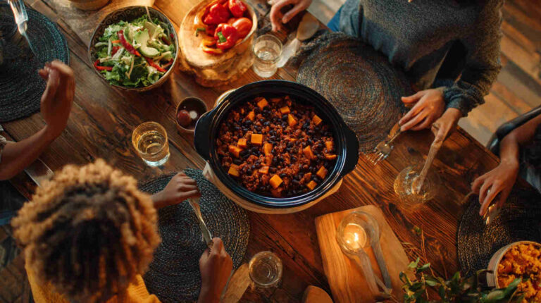 Crockpot Sweet Potato and Black Bean Chili