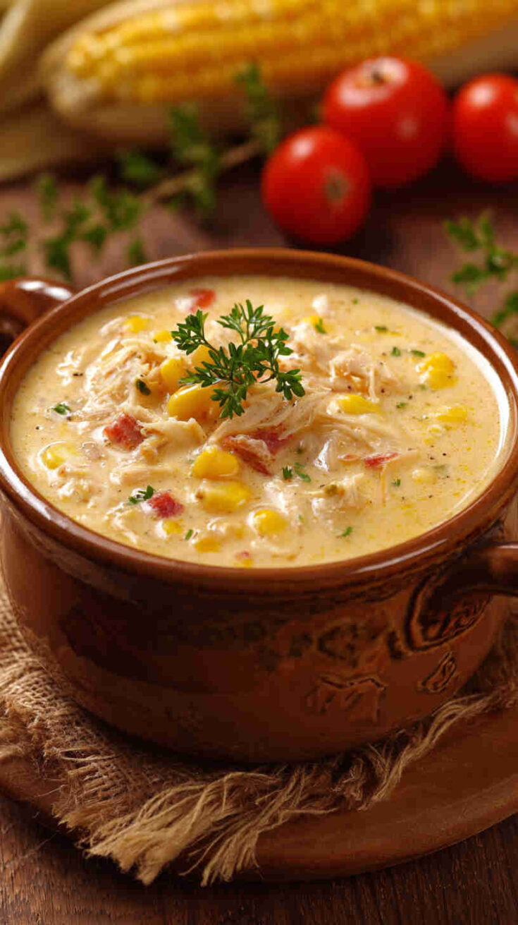 Slow Cooker Creamy Crab and Corn Chowder