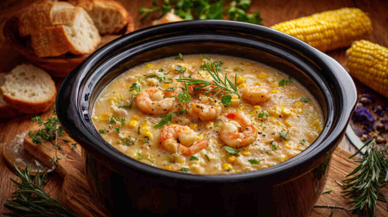 Slow Cooker Shrimp and Corn Chowder